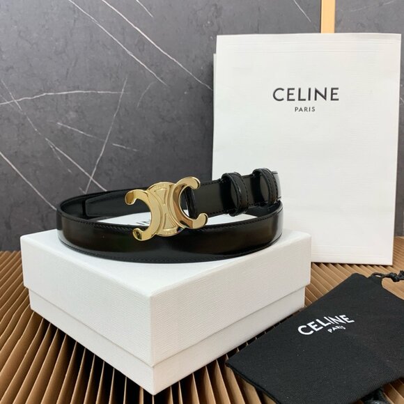 Celine Triomphe Belt Black Triomphe - Picture 1 of 9